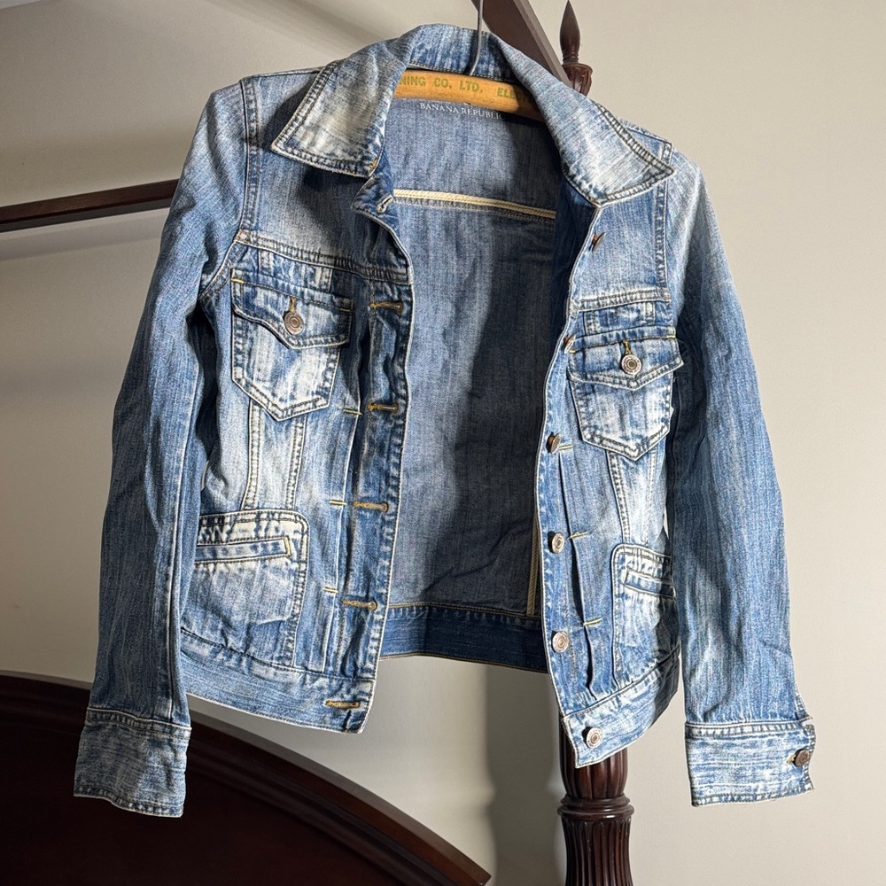 Banana Republic Distressed Blue Denim